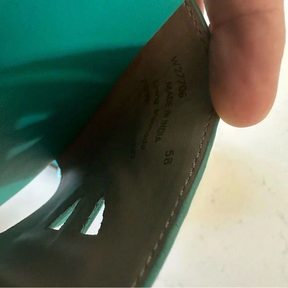 Cole Haan Flynn Logo Slide Sandal in turquoise size: 5 - Picture 6 of 6